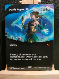 Death Begets Life (Borderless) - Tarkir Dragonstorm - Mythic - NM (see pics) - Image 1