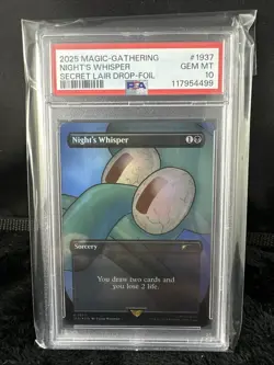 2025 Magic Gathering SpongeBob Secret Lair Night’s Whisper Foil #1937 PSA 10 - Image 1