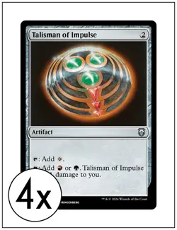 4x Talisman of Impulse, Modern Horizons 3 Commander, Magic MTG NM - Image 1