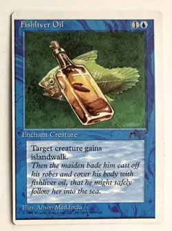 Fishliver Oil Chronicles NM (miscut misprint off center) Magic the Gathering MTG - Image 1