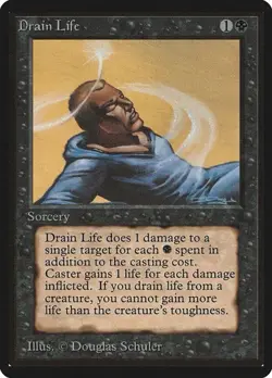 Drain Life Limited Edition Beta MP MTG - Image 1
