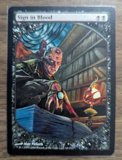 MTG Sign in Blood Non-Foil from Magic Player Rewards LP - Image 1