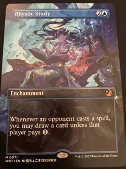 Rhystic Study (Anime Borderless) Wilds of Eldraine: Enchanting Tales Regular - Image 1