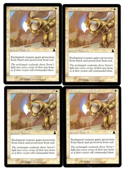 Mask of Law & Grace - Urza's Destiny 1999 MTG White Common Enchantment NP X 4 - Image 1