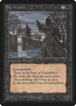 Bog Wraith Limited Edition Beta MP MTG - Image 1