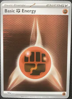 Basic Fighting Energy #022 Black Bolt White Flare Holo - Pokemon Card - Image 1
