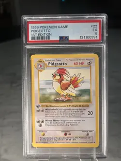 1999 Pokemon Game Pidgeotto 1st Edition PSA 5 - Image 1