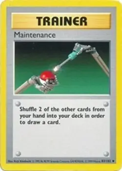 Maintenance (#083/102) - 1st Edition OS - Base Set (Shadowless) HP Pokemon - Image 1