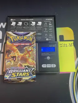 22.35g VERY HEAVY Brilliant Stars Pokemon Sealed Booster Pack New - Image 1