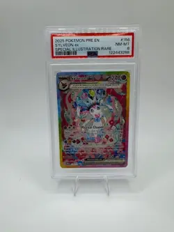 2025 POKEMON PRE EN SPECIAL ILLUSTRATION RARE #156 SYLVEON EX PSA 8 - Image 1