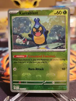 Pokemon TCG - Karrablast (Master Ball Pattern) 009/086 Sv: Black Bolt - LP - Image 1