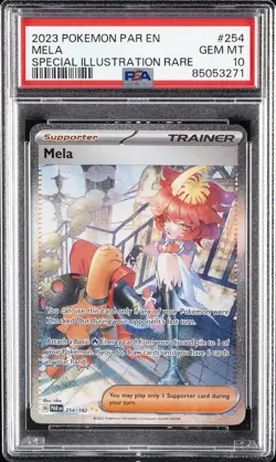 2023 POKEMON PAR EN-PARADOX RIFT SPECIAL ILLUSTRATION RARE #254 MELA PSA 10 - Image 1