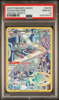 2023 Pokemon Crown Zenith Magnezone gg18 Full Art Sword & Shield PSA 10 Gem Mint - Image 1