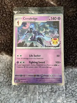 SEALED Ceruledge 040/091 Pokemon Day 2024 Paldean Fates Cosmos Holo Rare Promo - Image 1