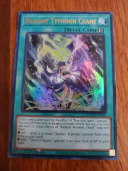 Yugioh! 1x Radiant Typhoon Chant DOOD-EN061 Ultra Rare 1st Ed NM - Image 1