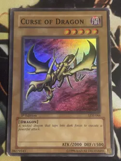Yugioh: Curse Of Dragon - LOB-066 - Super Rare - 1st Edition - MP - Image 1
