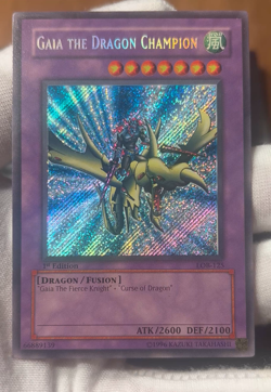 Gaia The Dragon Champion 1st Edition LOB-125 Legend of Blue Eyes White Dragon - Image 2