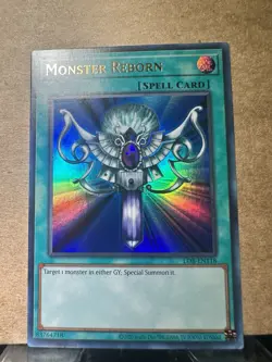 Monster Reborn LOB-EN118 Legend of Blue Eyes White Dragon (25th Anniversary... - Image 1