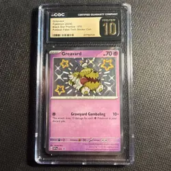 CGC 10 ✨Pristine✨Greavard Shiny 070 Black Star Promo Paldean Fates Pokemon Card - Image 1