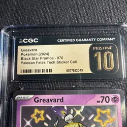 CGC 10 ✨Pristine✨Greavard Shiny 070 Black Star Promo Paldean Fates Pokemon Card - Image 2