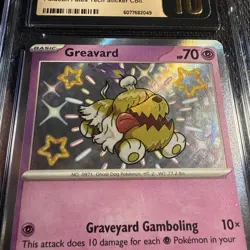 CGC 10 ✨Pristine✨Greavard Shiny 070 Black Star Promo Paldean Fates Pokemon Card - Image 3