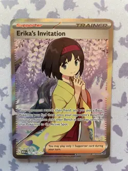 Erika's Invitation 196/165 Sv: Scarlet & Violet 151 Trainer Pokemon Card Nm - Image 2