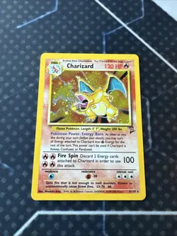Pokemon TCG Charizard Base Set 2 Holo Rare Card 4/130 WOTC SWIRL - Image 2