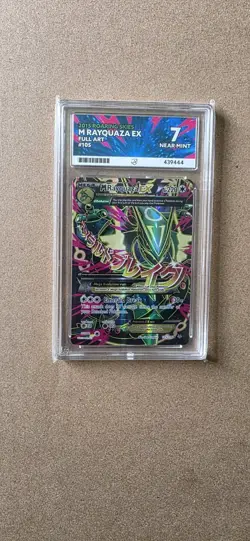 Pokemon TCG Mega M Rayquaza EX Roaring Skies Card 105/108 Ace 7 Near Mint - Image 1