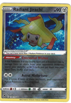 Radiant Jirachi 120/195 Silver Tempest NM Holofoil Rare Pokemon Card - Image 1