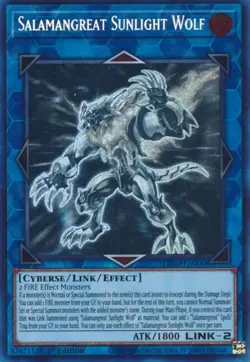 Yu-Gi-Oh! Salamangreat Sunlight Wolf Ghost Rare Card LD10-EN000 - Image 1