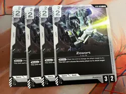 Gundam Card Game Starter Deck Exclusive Zowort ST01-009 Heroic Beginnings x4 - Image 1