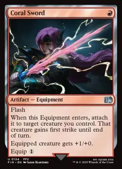 MTG Magic the Gathering Coral Sword (134/764) Final Fantasy NM - Image 1
