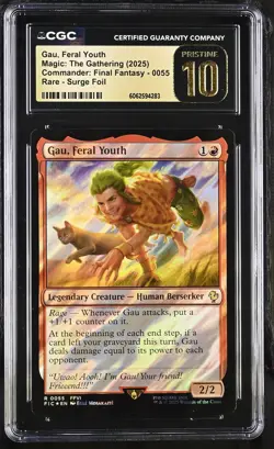 GAU, FERAL YOUTH Final Fantasy Surge Foil Rare CGC Pristine 10 MTG - Image 1