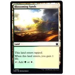 x1 Foil Blossoming Sands MTG FDN M/NM Dual Land Multi-Color Green White TCG CCG - Image 1