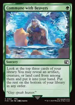Commune with Beavers - Final Fantasy #0182 MTG Magic The Gathering - Image 1
