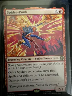 MTG Spider-Punk (0092) *Non-Foil* Base Rare Spider-Man SPM NM/MT - Image 1