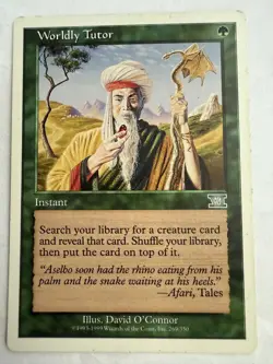 MTG: Worldly Tutor Card Regular 6th Edition - LP - Image 1