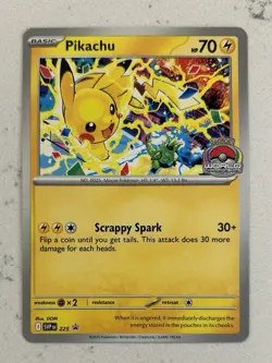 Pokemon TCG Pikachu Black Star Promo 2025 World Championship 225 SVP English - Image 1