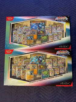 Pokemon Prismatic Evolutions Lucario Ex Tyranitar Ex Premium Collection - Image 1