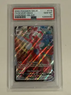2020 Pokemon Darkness Ablaze #119 Scizor Vmax Full Art PSA 10 - Image 1