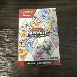 Pokemon TCG Prismatic Evolutions Booster Bundle (6 Packs) Factory Sealed - Image 1