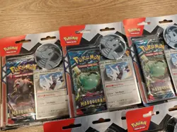 Pokemon TCG Lot Of 5, Obsidian Flames, Twilight Masquerade Blister 2 Pack Sealed - Image 2