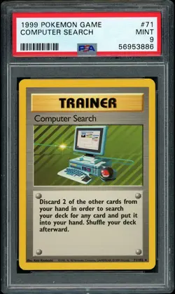 1999 Pokemon Base Set Unlimited Computer Search Rare #71 PSA 9 MINT - Image 1