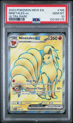 2023 POKEMON MEW EN-151 ULTRA RARE #186 NINETALES EX PSA 10 - Image 1
