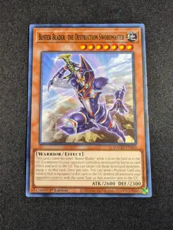 Yugioh - Buster Blader The Destruction Swordsmaster MAGO-EN100 1st Rare NM - Image 1