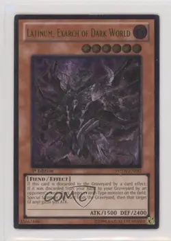 Latinum Exarch of Dark World (Ultimate Rare) 1st Ed. YuGiOh Photon Shockwave - Image 1