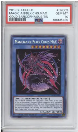 Magician of Black Chaos MAX Yugioh 2019 TN19-EN002 Secret Rare Limited PSA 10 - Image 1