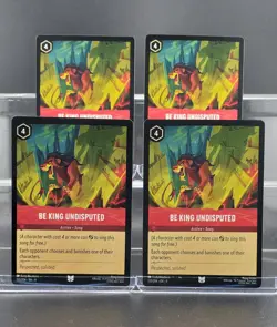 Disney Lorcana Be King Undisputed 133/204 Fabled Uncommon 4 Cards Set - Image 1