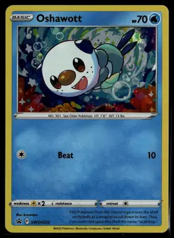 Oshawott SWSH222 Sword & Shield Black Star Promo Holo Pokemon Card TCG - Image 1