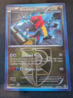 Druddigon 94/135 Plasma Storm Holo Pokemon Card | MP - Image 1